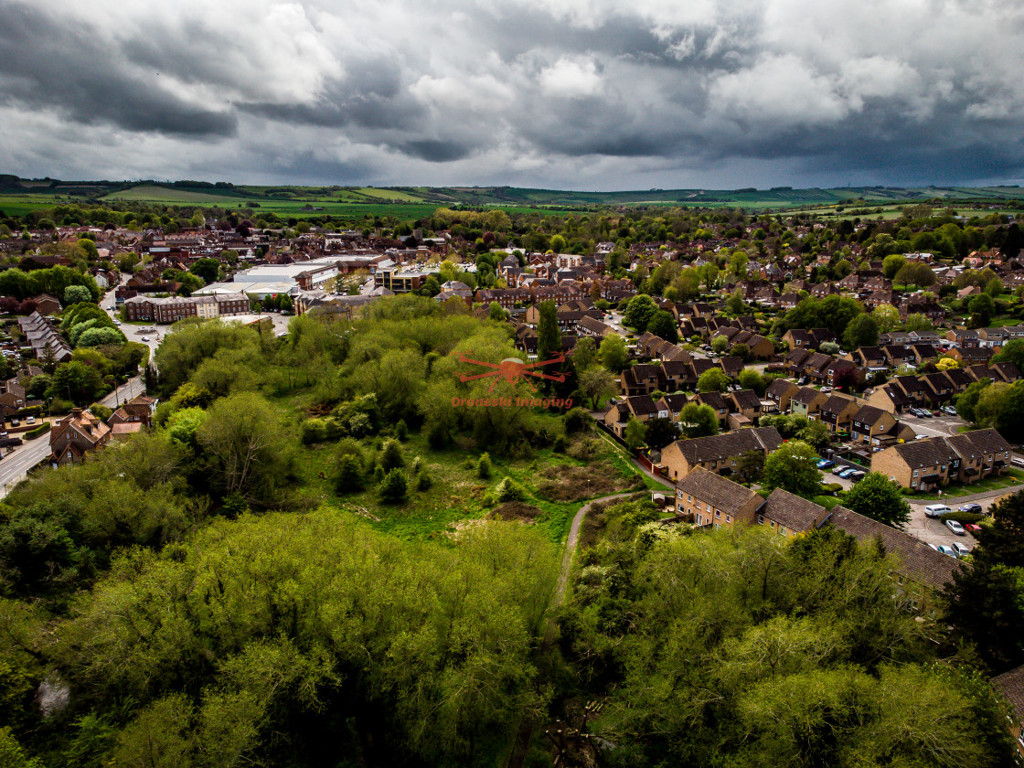 "Wantage from the nature reserve" stock image