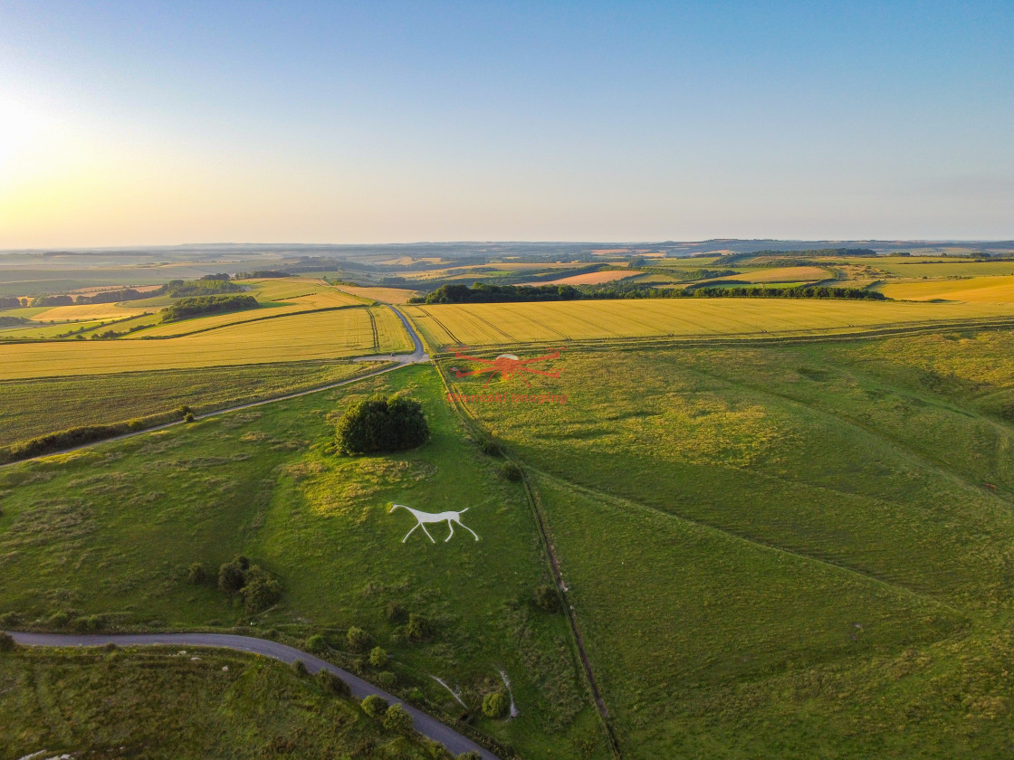 "White Horse at Hackpen Hill, Wiltshire" stock image