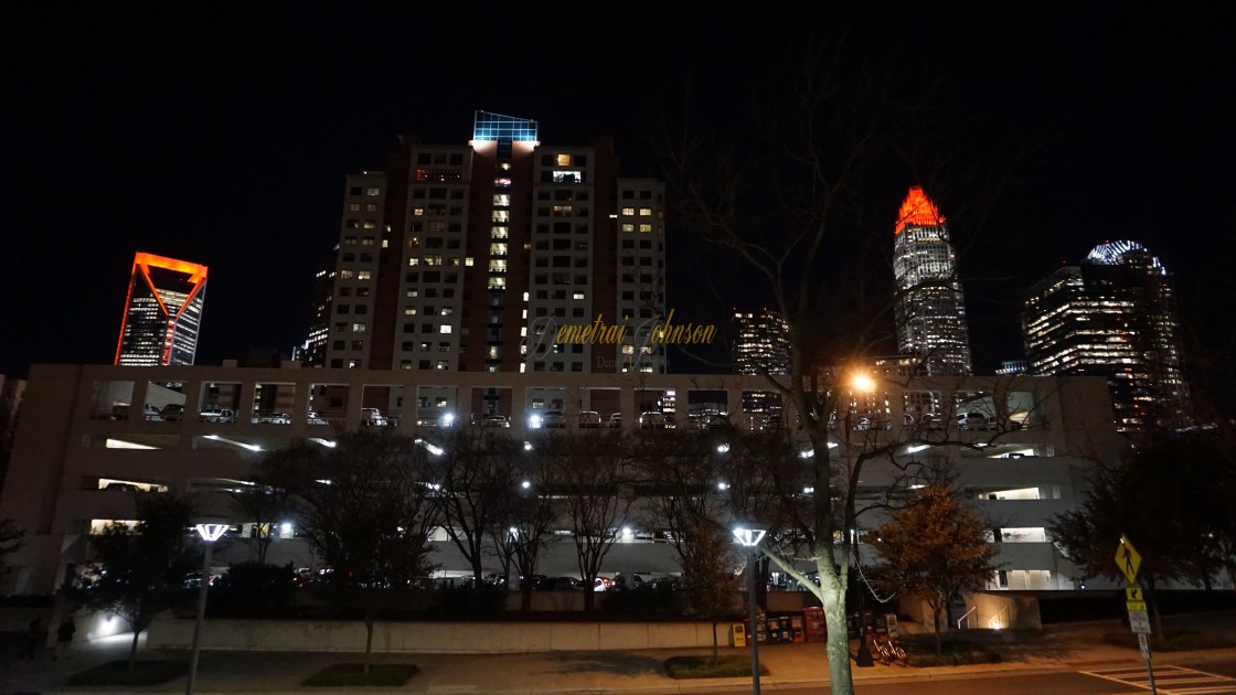 "Nighttime In Charlotte" stock image