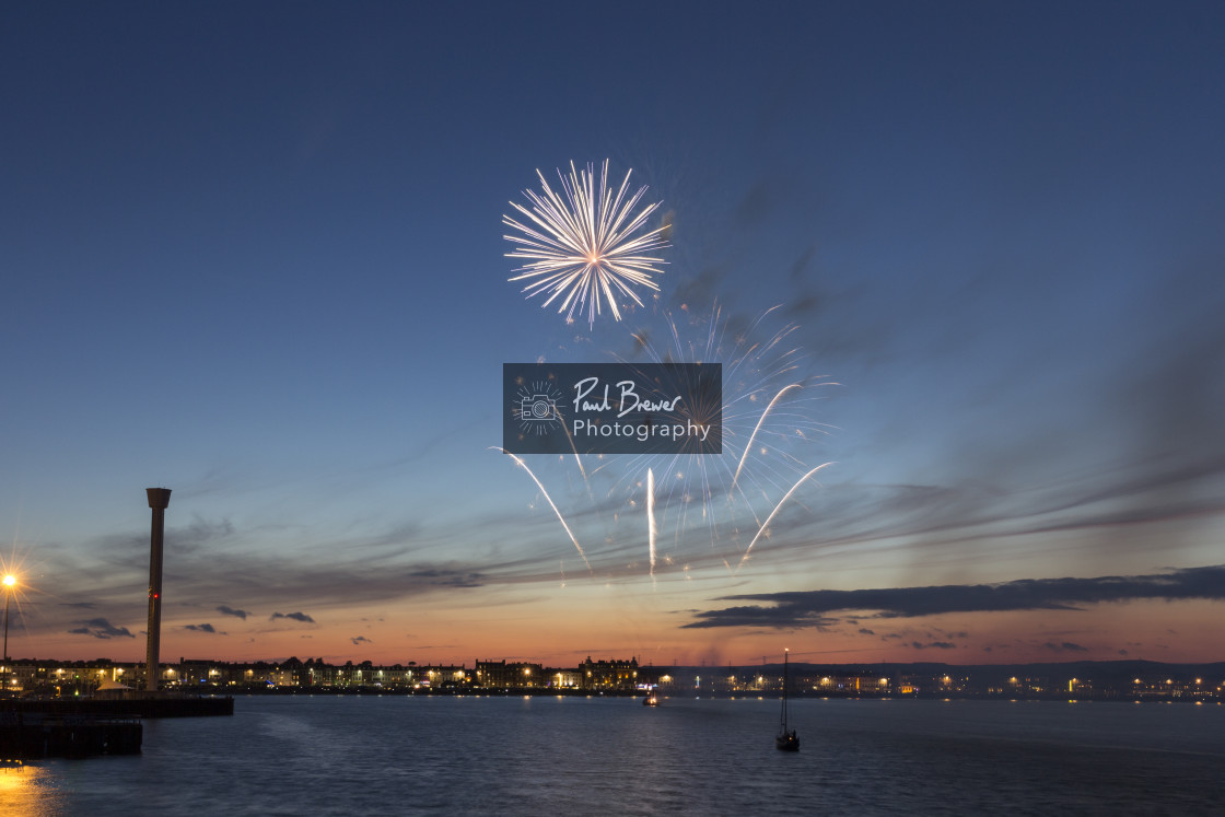 "Weymouth Fireworks" stock image