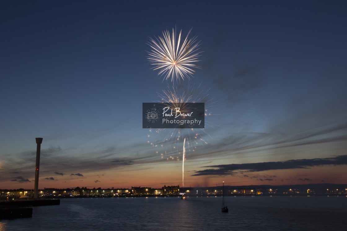 "Weymouth Fireworks" stock image