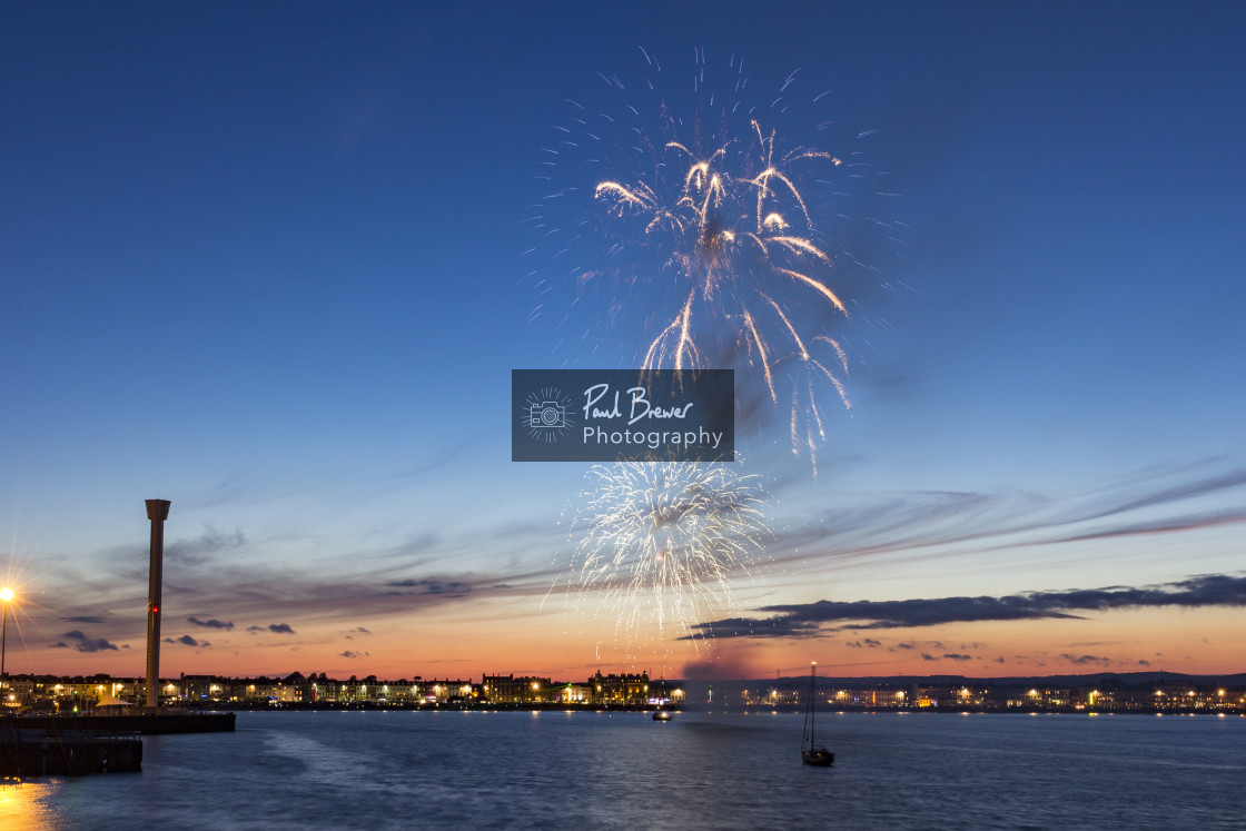 "Weymouth Fireworks" stock image