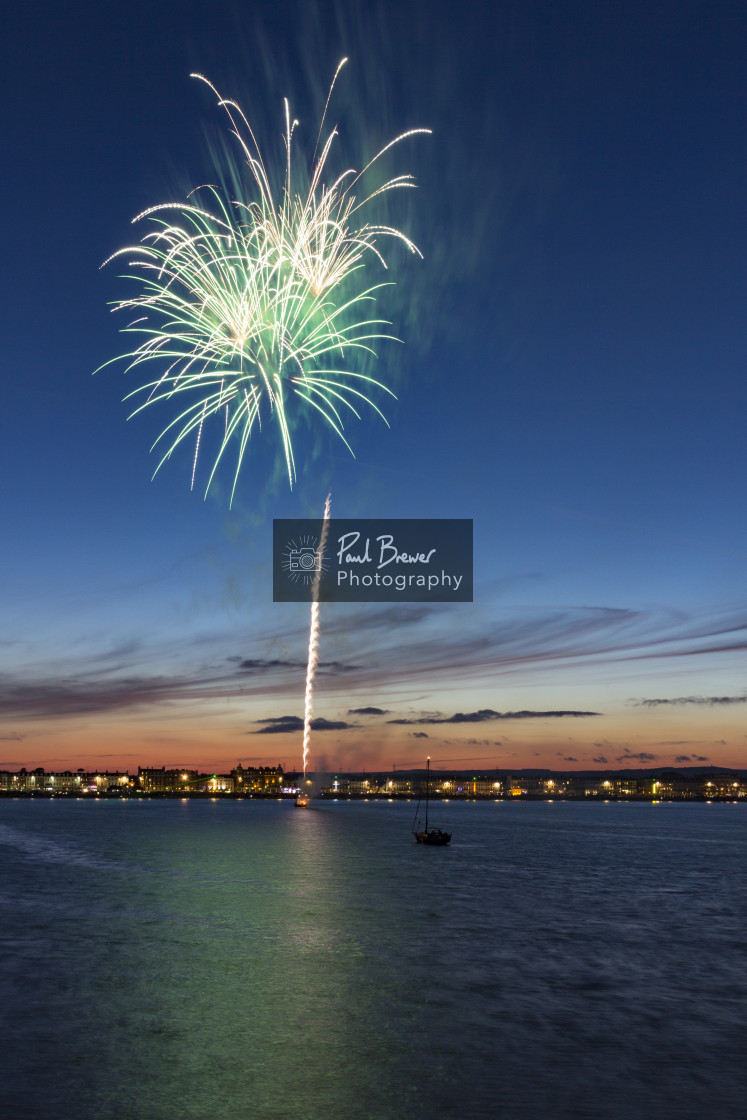 "Weymouth Fireworks" stock image