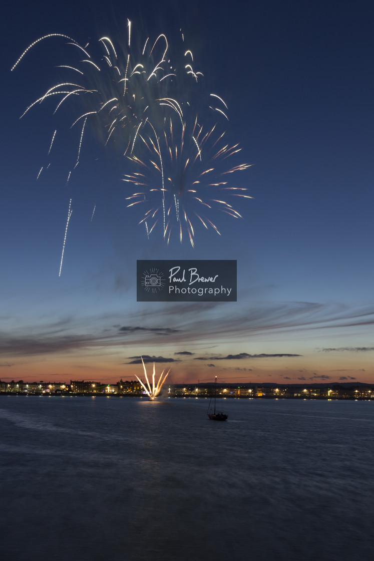 "Weymouth Fireworks" stock image