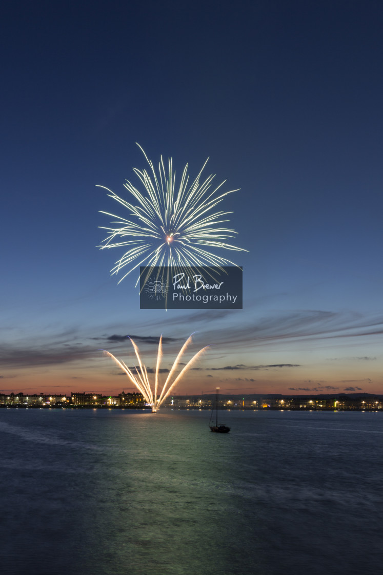 "Weymouth Fireworks" stock image