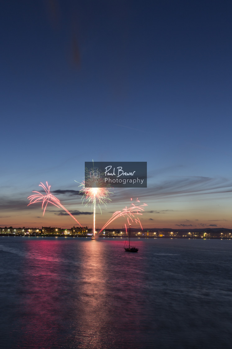 "Weymouth Fireworks" stock image