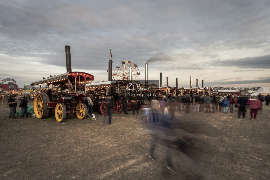 "Steam Line up at the Great Dorset Steam Fair" stock image