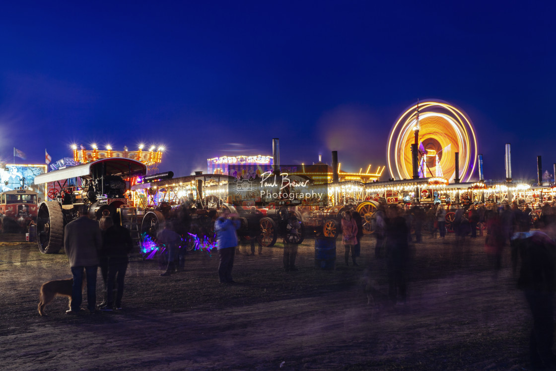 "Steam Line up at the Great Dorset Steam Fair" stock image