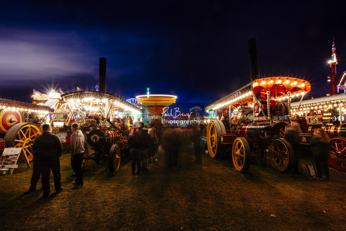 "Steam Line up at the Great Dorset Steam Fair" stock image