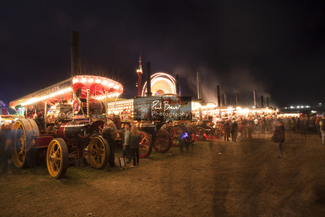 "Steam Line up at the Great Dorset Steam Fair" stock image