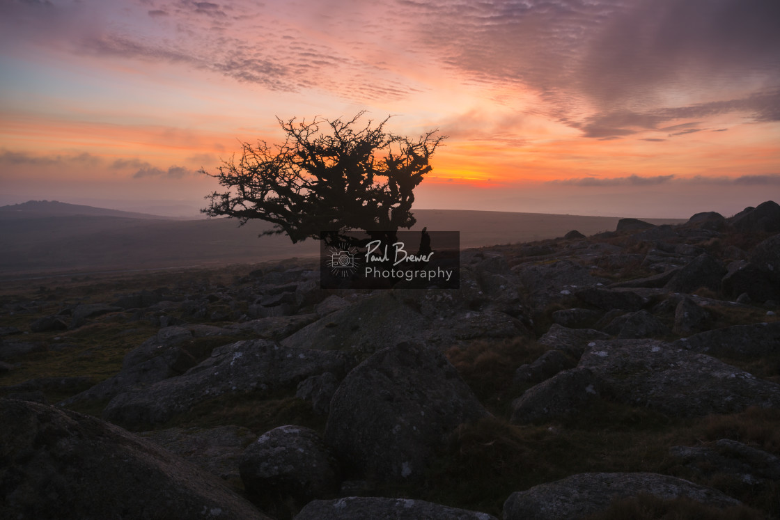 "Dartmoor Sunset" stock image