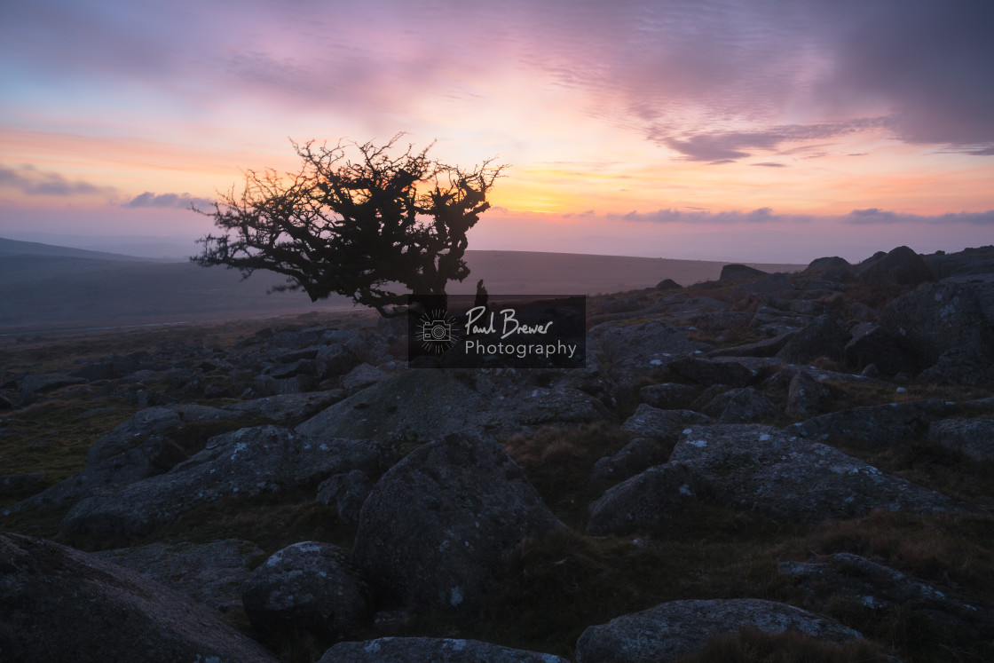 "Dartmoor Sunset" stock image