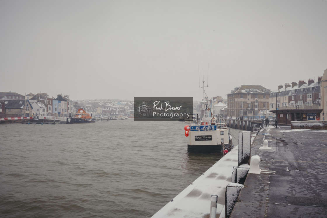 "Weymouth Snow Scene" stock image