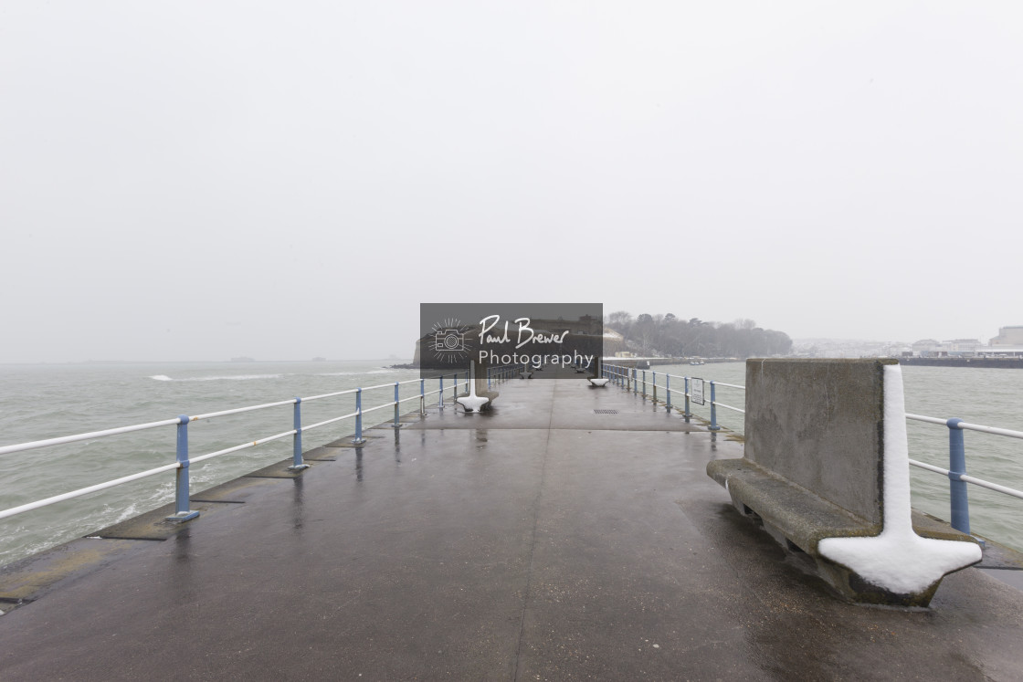 "Weymouth Snow Scene" stock image