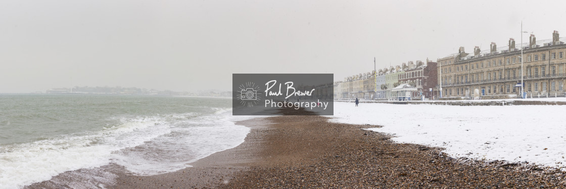 "Weymouth Snow Scene" stock image