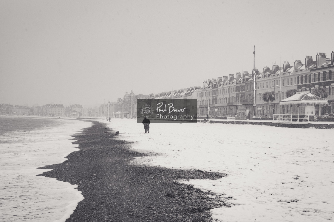 "Weymouth Snow Scene" stock image