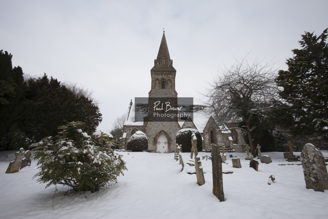 "St Marys Church Compton Abbas" stock image