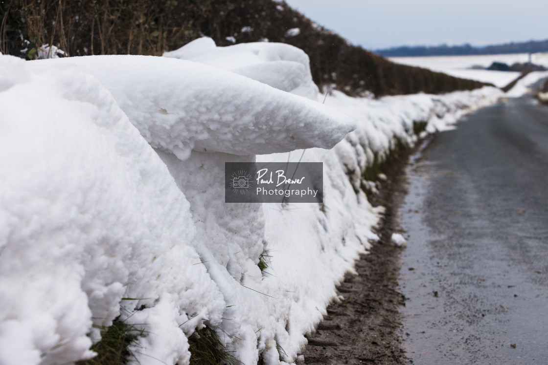 "North Dorset Road in Winter" stock image