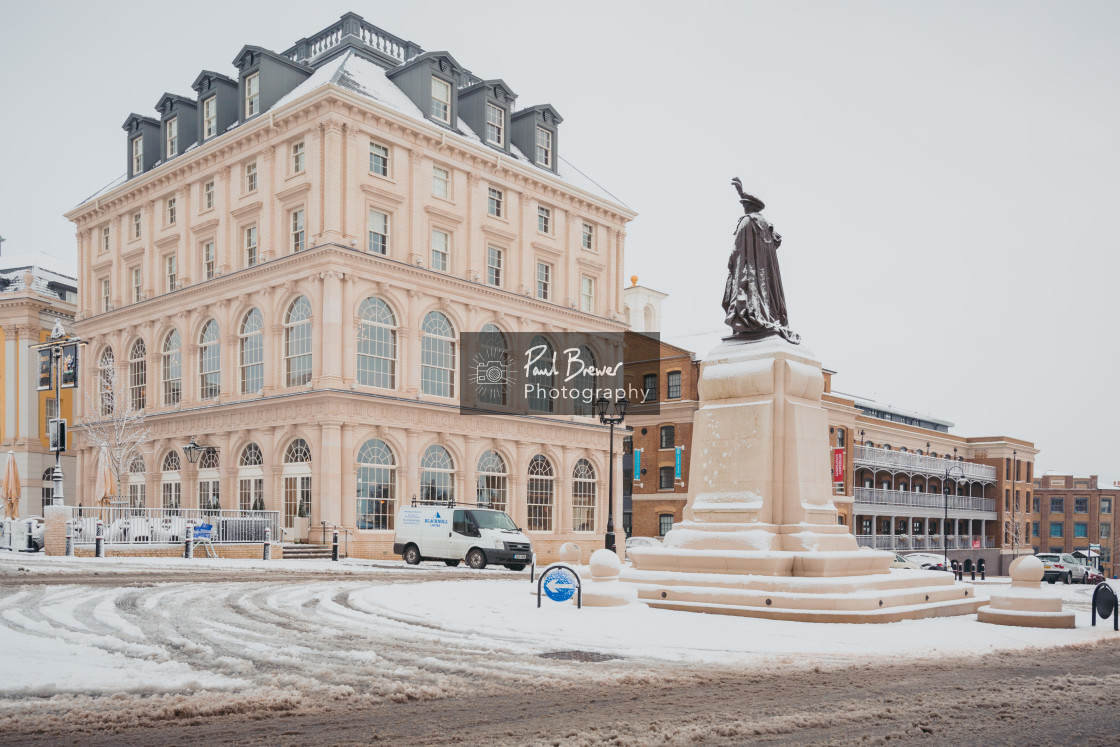 "Queen Mother Square in Poundbury" stock image