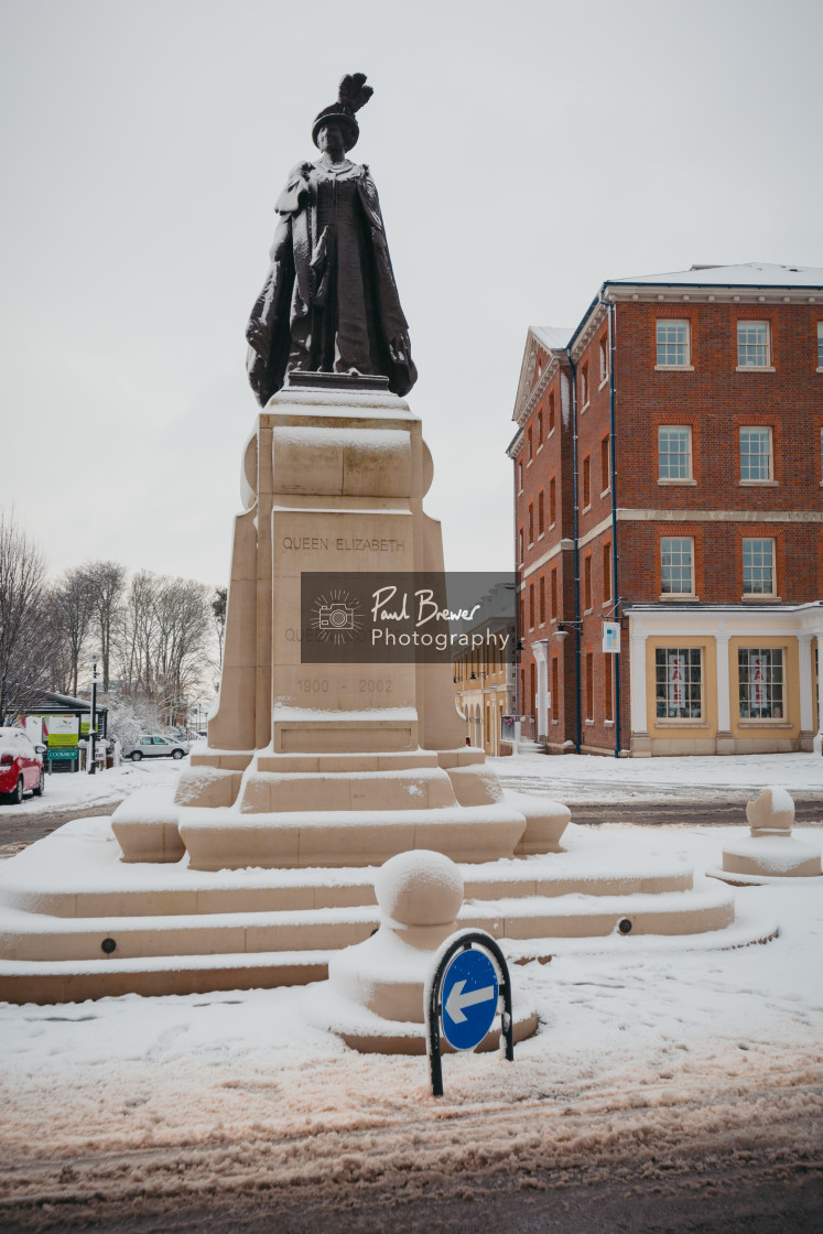 "Queen Mother Square in Poundbury" stock image