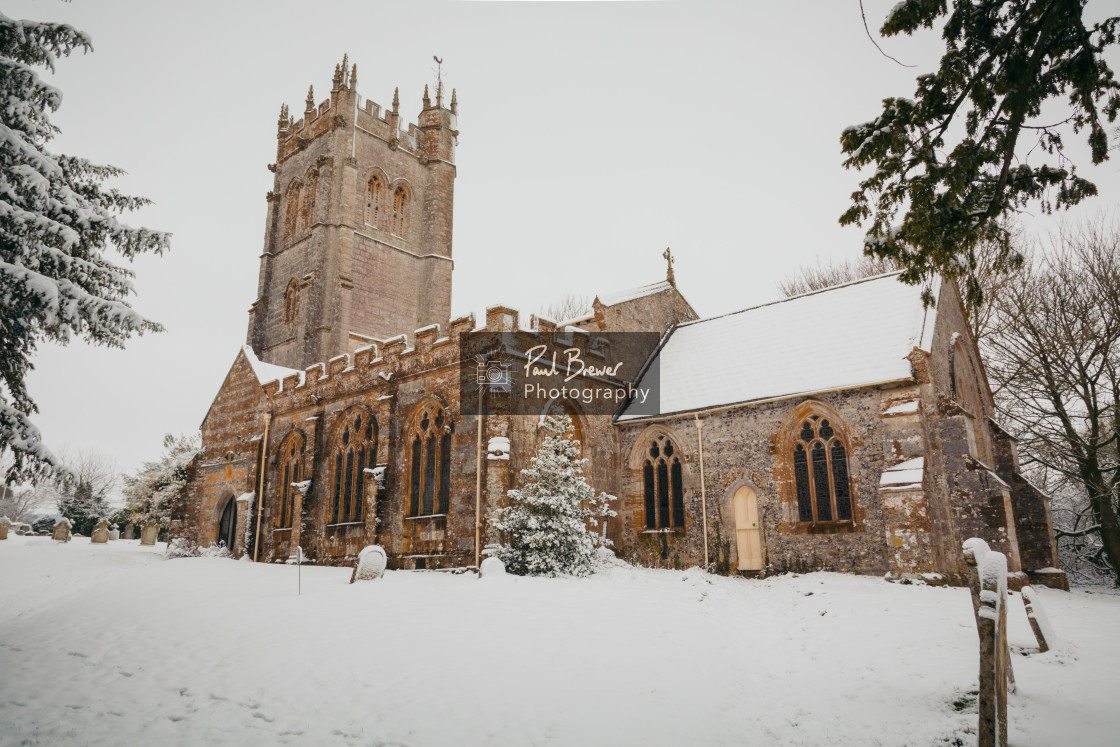 "The Holy Rood Church Buckland Newton" stock image