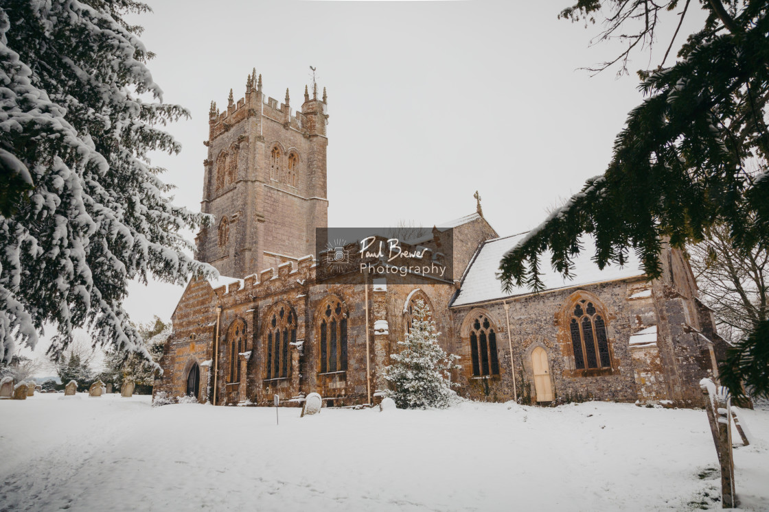 "The Holy Rood Church Buckland Newton" stock image