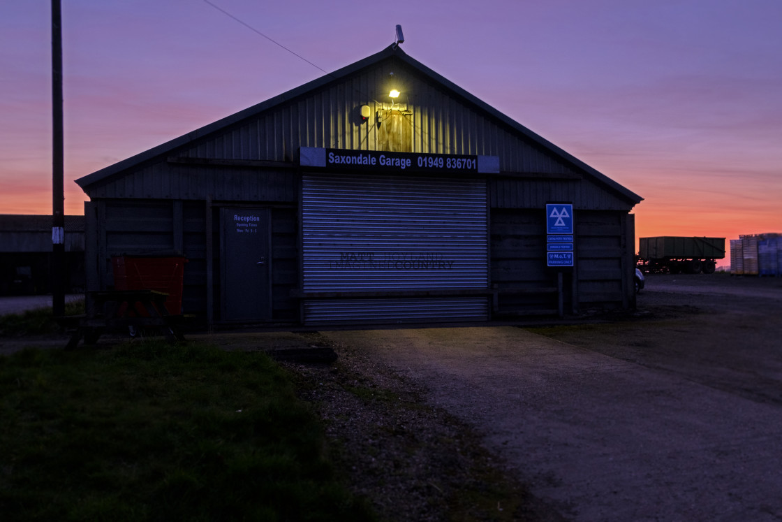 "Saxondale Garage" stock image