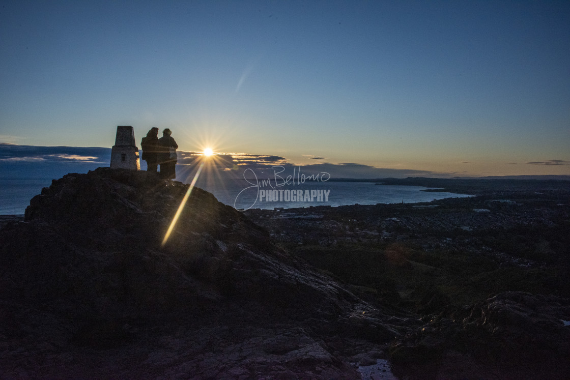 "Arthur's Seat at Dawn" stock image