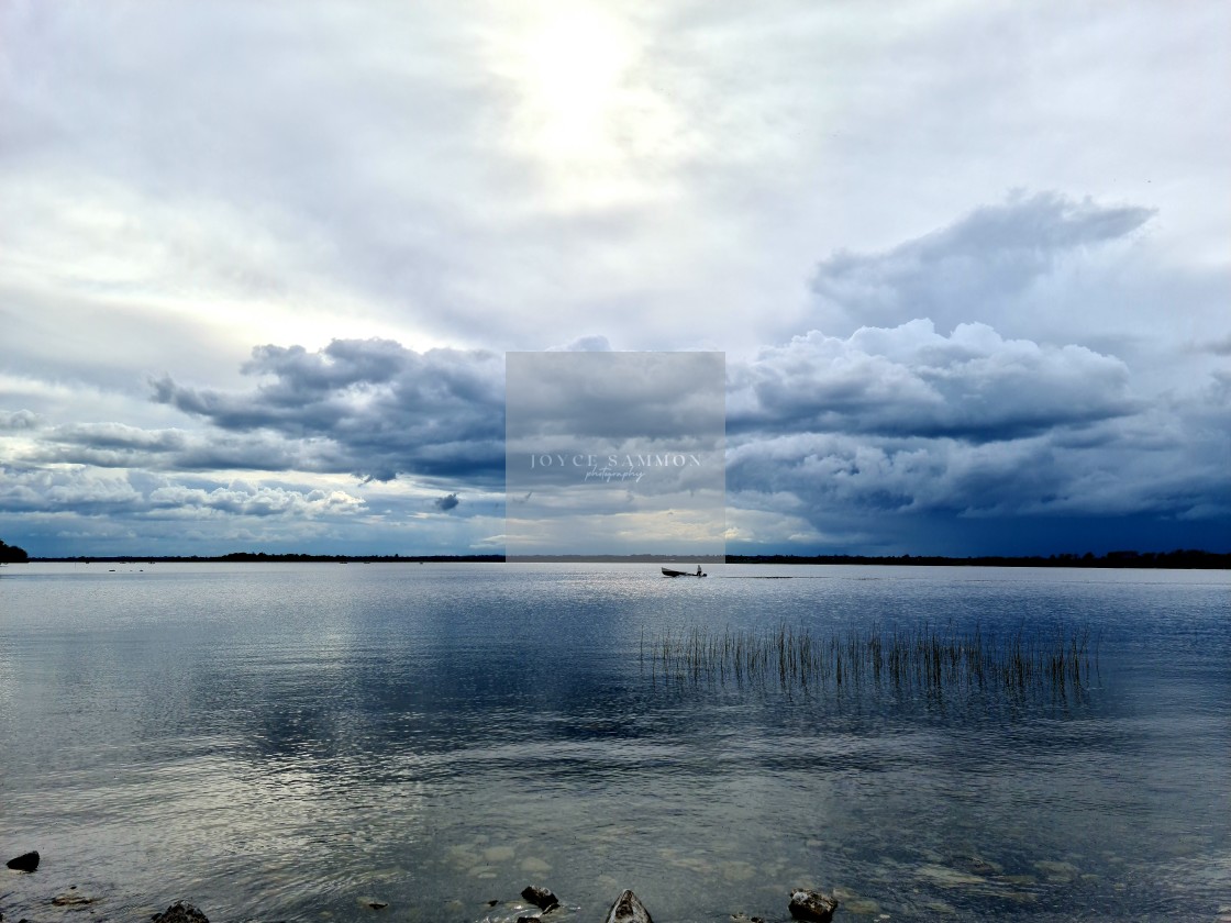 "Lonesome boatman" stock image