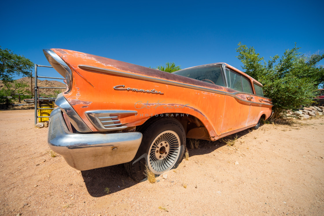 "Mercury Commuter, Hackberry, Arizona" stock image