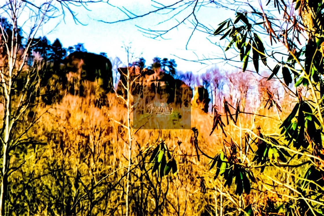 "Rock Houses of the Red River Gorge" stock image