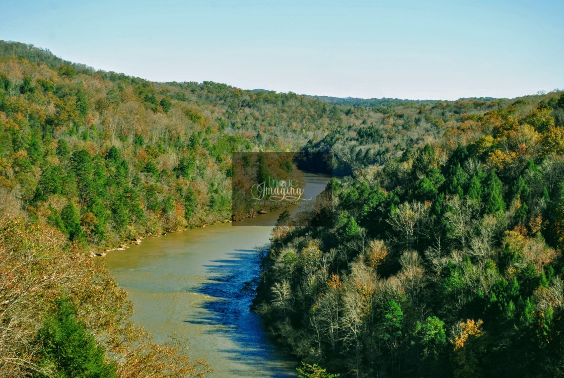 "A CLOSEUP VIEW OF THE CUMBERLAND RIVER" stock image