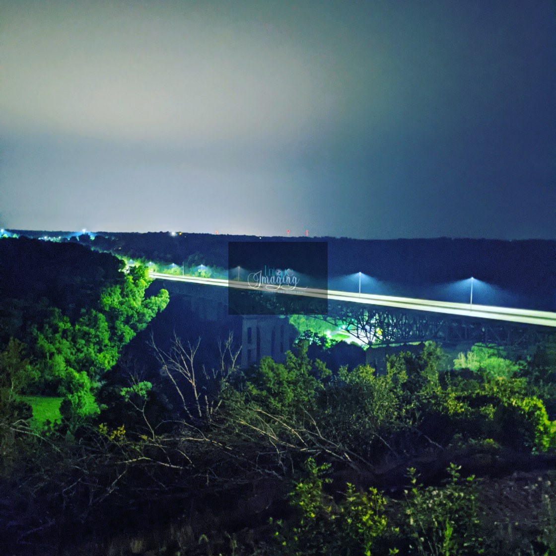 "Clays Ferry Overlook at Night" stock image