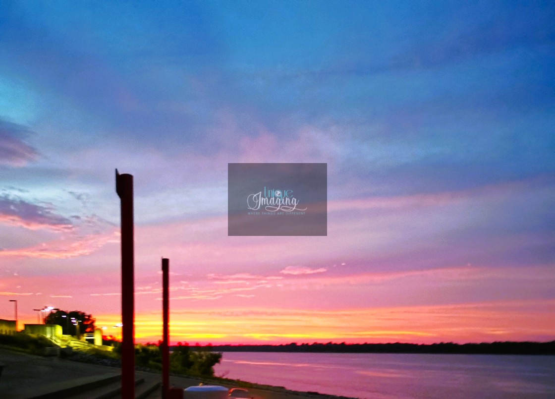 "Paducah Sunset" stock image