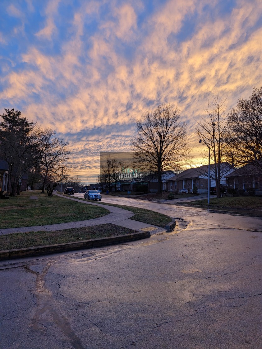 "Road at Dusk" stock image