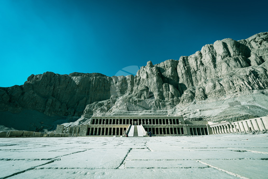 "Landmarks in Luxor Egypt. Hatsepsut's temple in valley of kings in Luxor." stock image