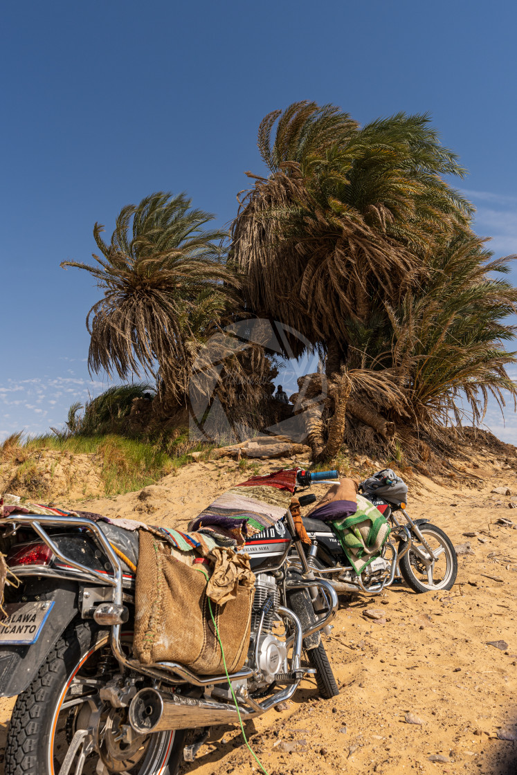 "White desert in egypt. Off road journey through the wanders of the white..." stock image