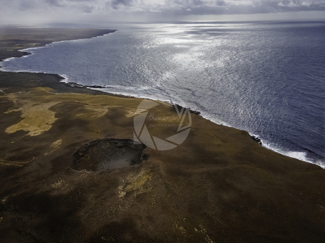 "Volcanic crater in Iceland." stock image