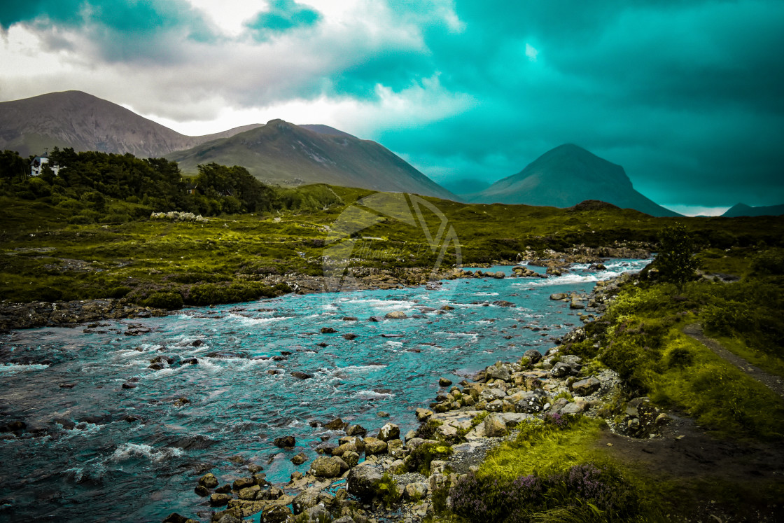 "Scottish highlands." stock image