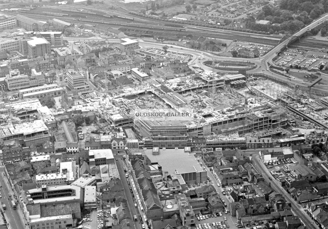 "Queensgate and City Centre (1980)" stock image