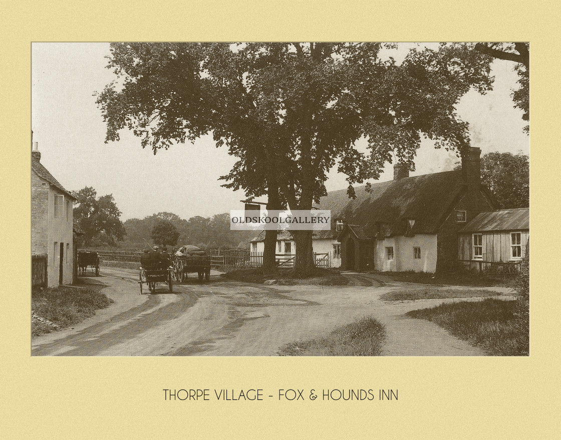 "Longthorpe, Fox & Hounds" stock image