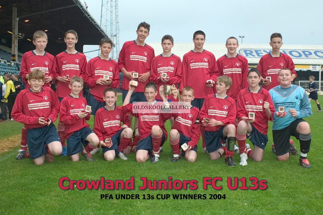 "Crowland Juniors FC U13s (May 2004)" stock image