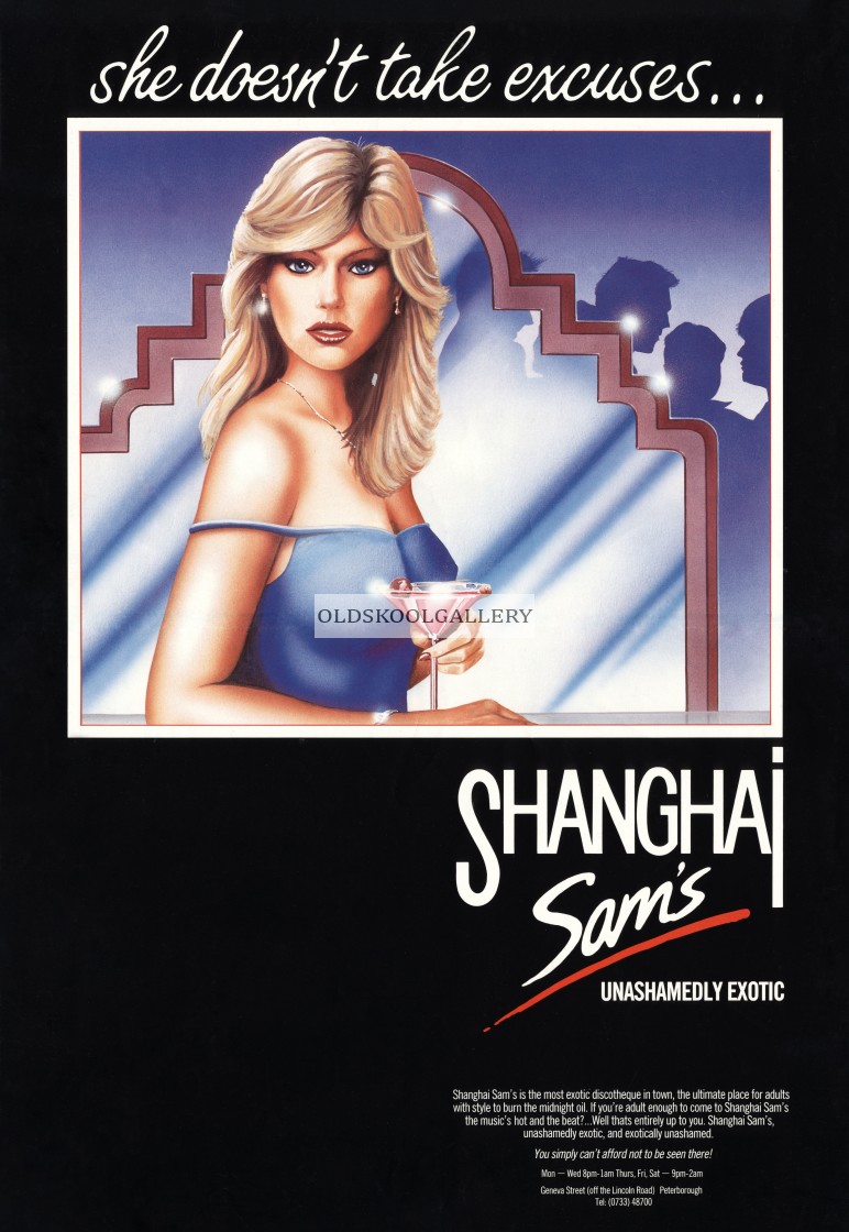 "Shanghai Sams Nightclub Poster" stock image