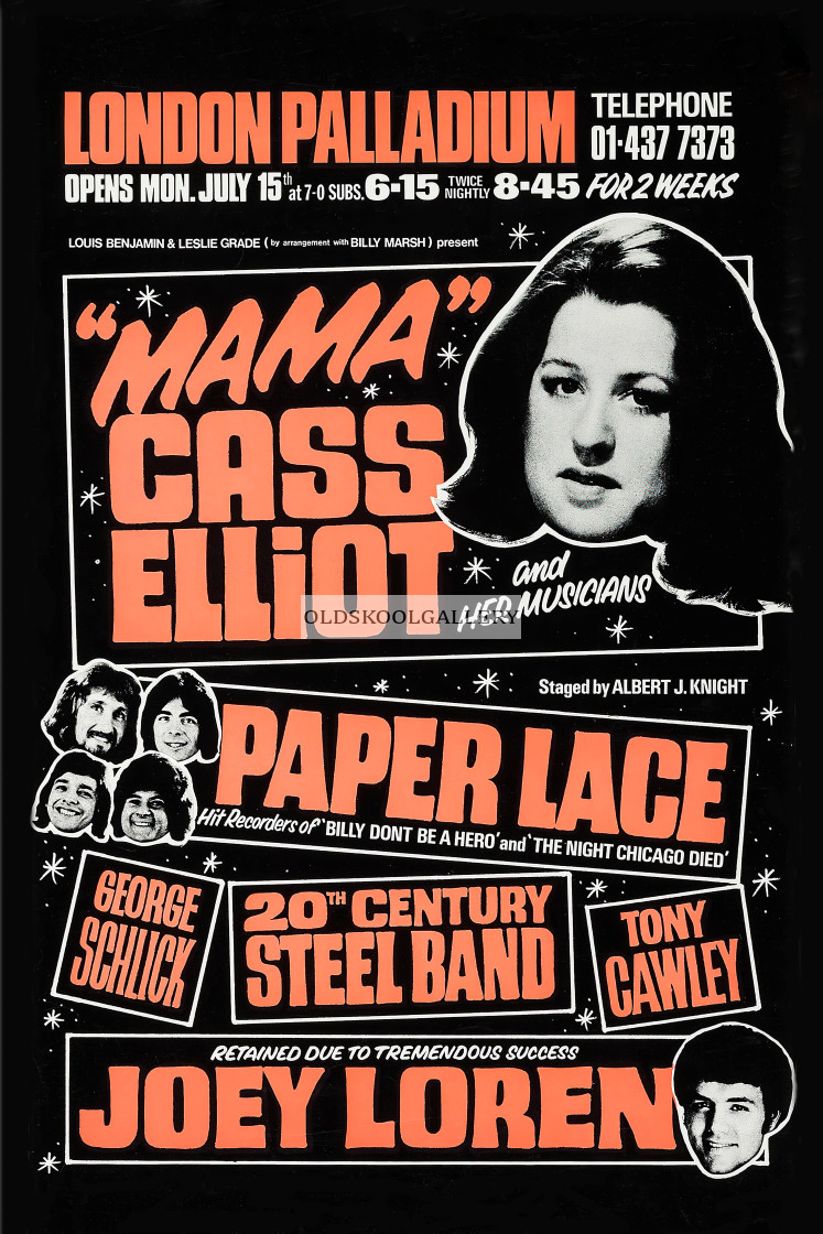 "Cass Elliot - London Palladium (1974)" stock image