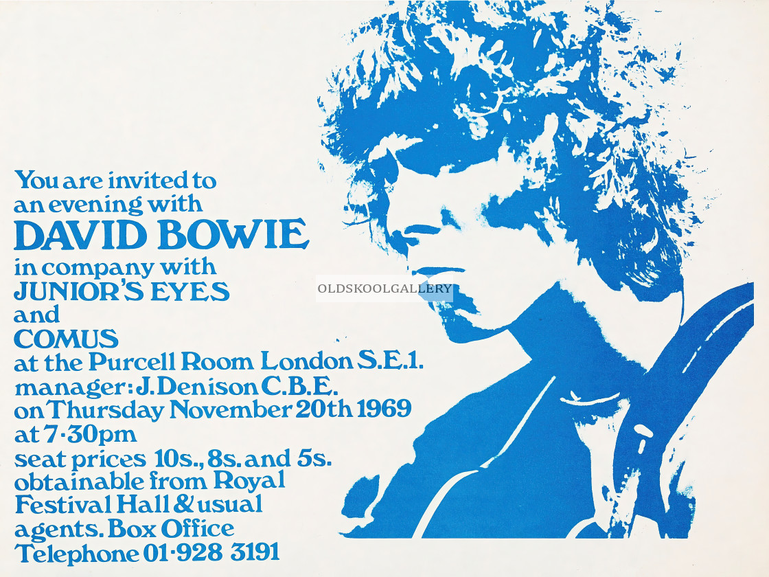 "David Bowie - Purcell Room, London - 20th November 1969" stock image