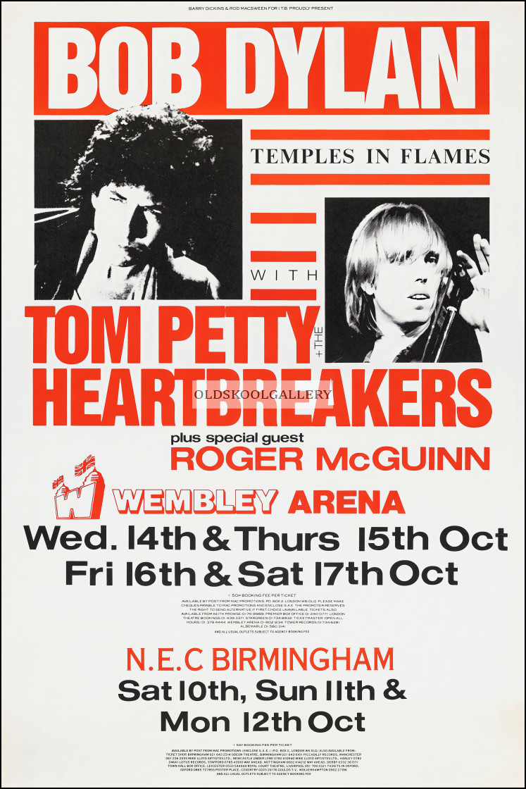 "Bob Dylan + Tom Petty - UK Stadium Tour - 1984" stock image