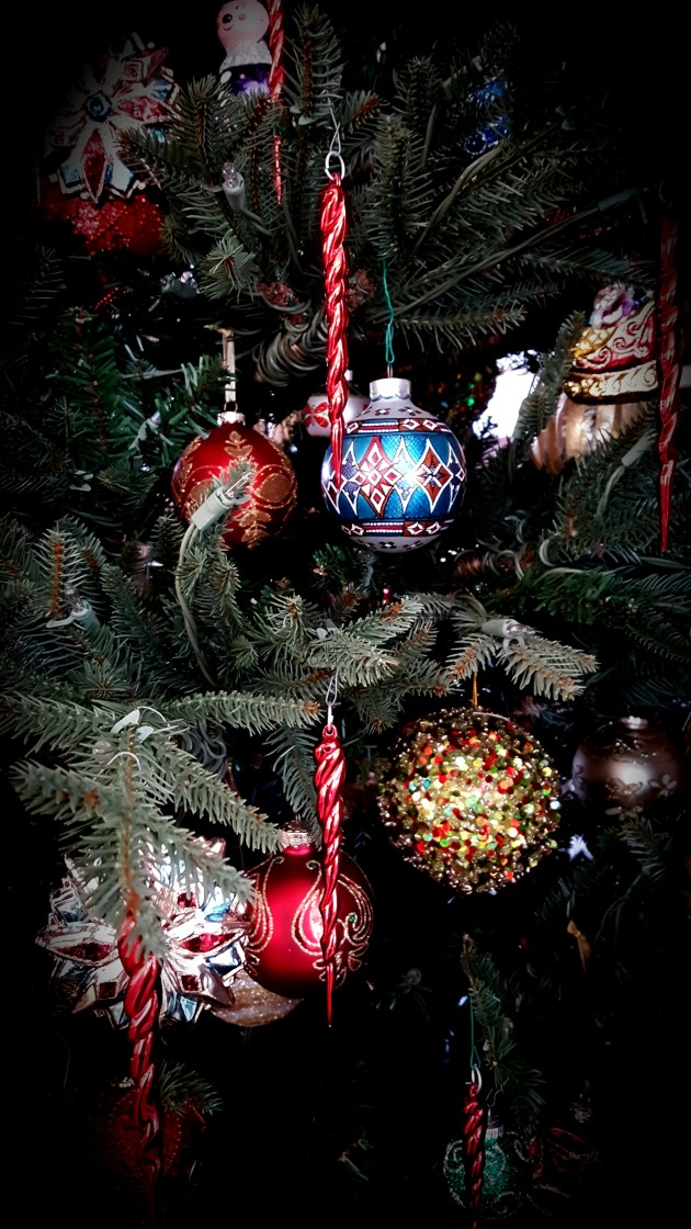 "Christmas tree decorations" stock image