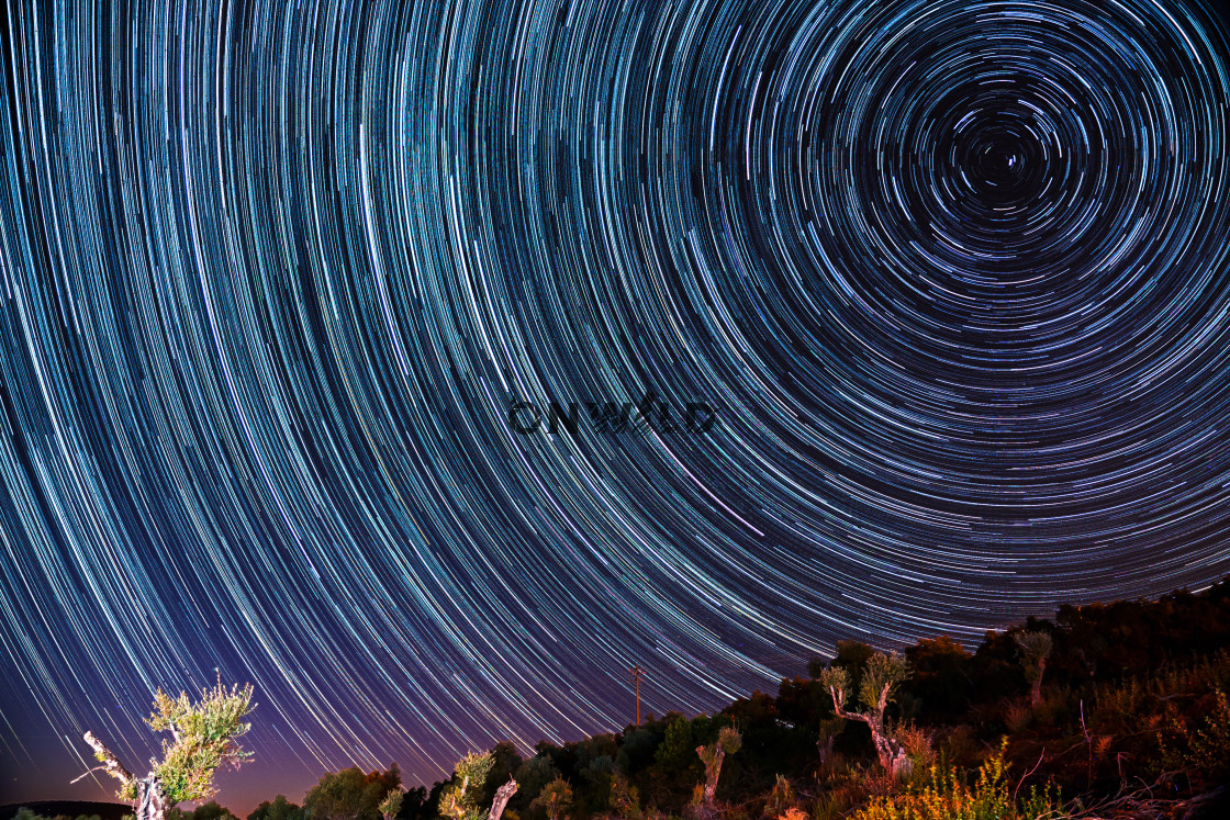"Star trail in Alentejo" by Diogo Oliveira - $50.34 "Star trail in Alentejo" stock image