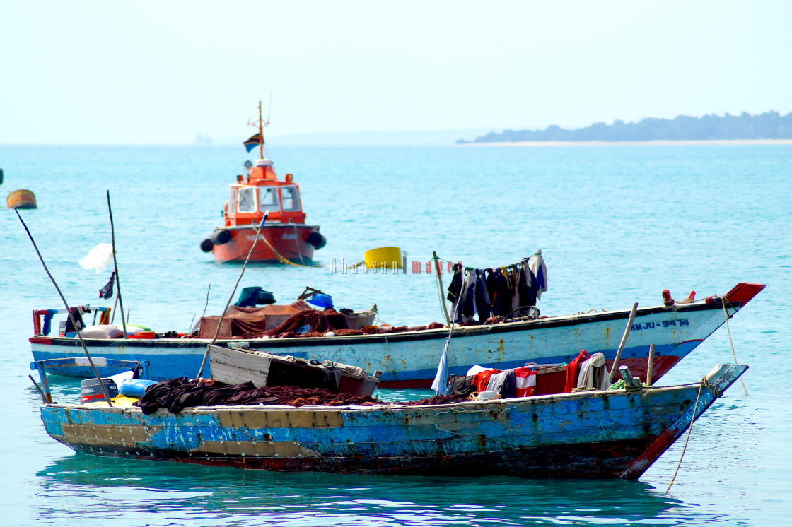 "Dhows Docking" stock image