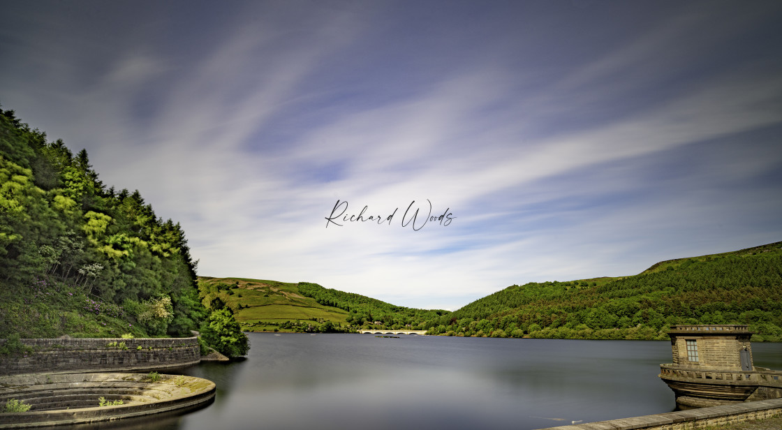 "Ladybower Reservoir, Bamford Edge, Peak District, UK" stock image